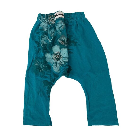 Joyaltee Harem Upcycled Pants Teal 18.5" fits as 3T - Picture 1 of 5